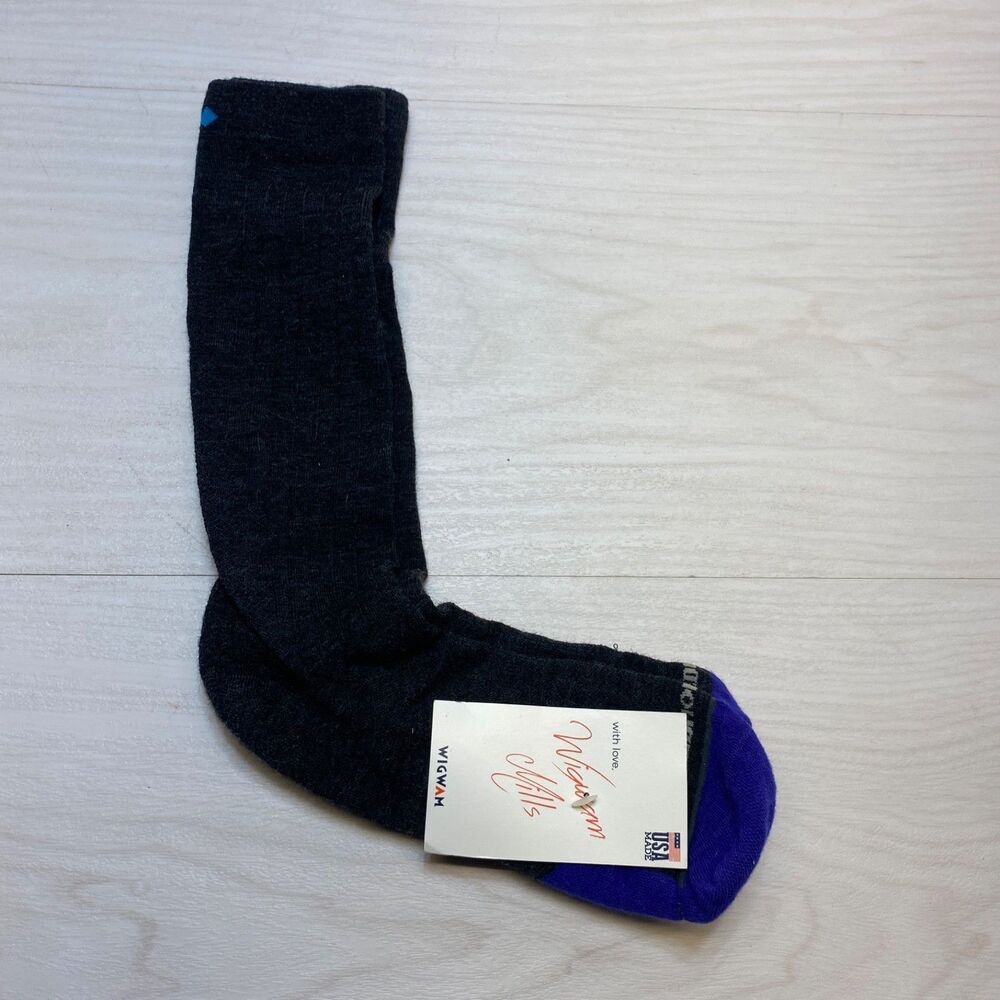 Wigwam Allen Edmonds Socks Gray Blue Mens Merino Wool‎ Blend USA
